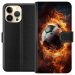 Plånboksfodral till Apple iPhone 15 Pro Max med Fotboll motiv