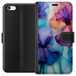 Plånboksfodral till Apple iPhone 5 med Magiska blommor motiv Plånboksfodral till Apple iPhone 5 med Magiska blommor motiv
