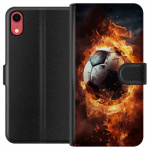 Plånboksfodral till Apple iPhone XR med Fotboll motiv