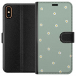 Plånboksfodral till Apple iPhone XS med Prästkragar motiv