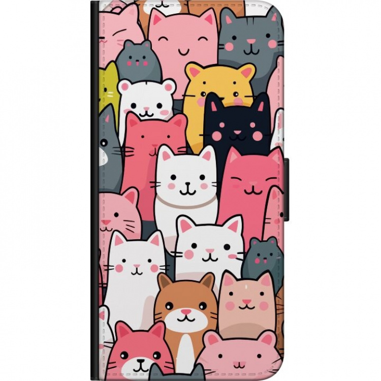 Plånboksfodral till Huawei P smart 2021 med Kattmönster motiv
