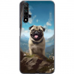 Mobilskal till Huawei nova 5T med Glad Hund motiv Mobilskal till Huawei nova 5T med Glad Hund motiv