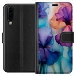 Plånboksfodral till Huawei P30 med Magiska blommor motiv