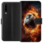 Plånboksfodral till Huawei P30 med Fotboll motiv Plånboksfodral till Huawei P30 med Fotboll motiv