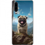 Mobilskal till Huawei P30 med Glad Hund motiv