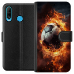 Plånboksfodral till Huawei P30 lite med Fotboll motiv