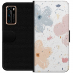 Plånboksfodral till Huawei P40 med Blommor motiv Plånboksfodral till Huawei P40 med Blommor motiv