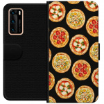 Plånboksfodral till Huawei P40 med Pizza motiv