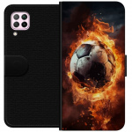 Plånboksfodral till Huawei P40 lite med Fotboll motiv Plånboksfodral till Huawei P40 lite med Fotboll motiv