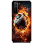 Mobilskal till Huawei P40 lite 5G med Fotboll motiv Mobilskal till Huawei P40 lite 5G med Fotboll motiv