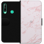 Plånboksfodral till Huawei P40 lite E med Rosa Hjärta motiv Plånboksfodral till Huawei P40 lite E med Rosa Hjärta motiv