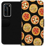 Plånboksfodral till Huawei P40 Pro med Pizza motiv Plånboksfodral till Huawei P40 Pro med Pizza motiv