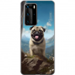 Mobilskal till Huawei P40 Pro med Glad Hund motiv Mobilskal till Huawei P40 Pro med Glad Hund motiv