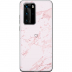 Mobilskal till Huawei P40 Pro med Rosa Hjärta motiv