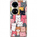 Mobilskal till Huawei P50 Pro med Kattmönster motiv
