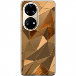 Mobilskal till Huawei P50 Pro med 3D Guld motiv
