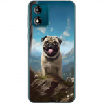 Mobilskal till Motorola Moto E13 med Glad Hund motiv Mobilskal till Motorola Moto E13 med Glad Hund motiv
