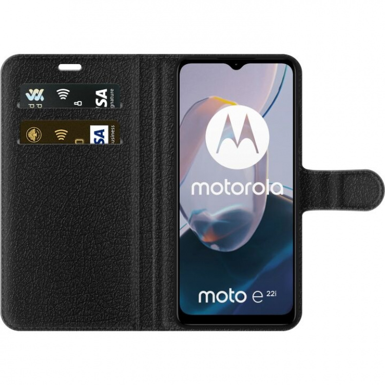 Plånboksfodral till Motorola Moto E22i med Lyxigt motiv