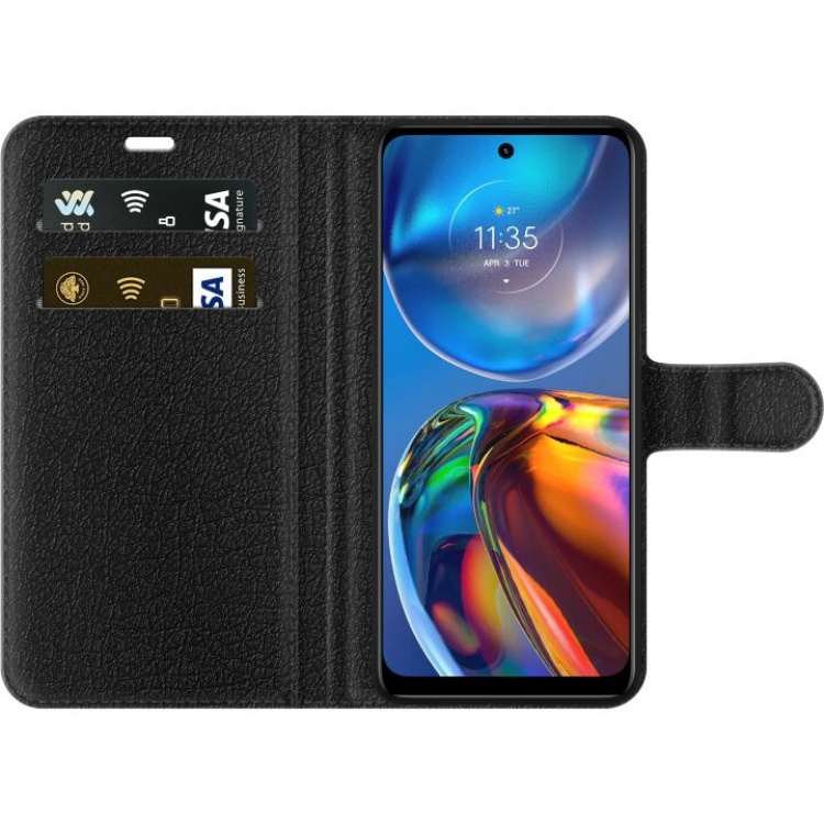 Plånboksfodral till Motorola Moto E32s med Guldglans motiv