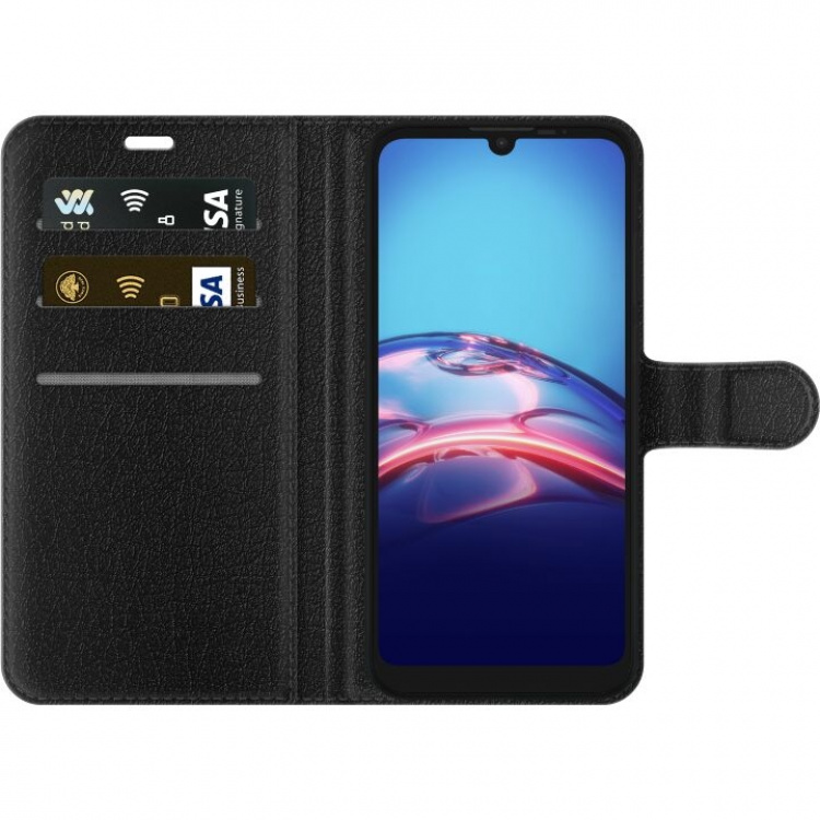 Plånboksfodral till Motorola Moto E6i med 3D Guld motiv