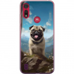 Mobilskal till Motorola Moto E6s (2020) med Glad Hund motiv Mobilskal till Motorola Moto E6s (2020) med Glad Hund motiv