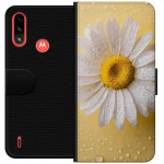 Plånboksfodral till Motorola Moto E7 Power med Porslinsblomma motiv