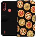 Plånboksfodral till Motorola Moto E7 Power med Pizza motiv