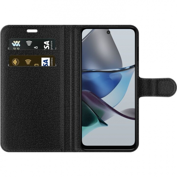 Plånboksfodral till Motorola Moto G23 med Blå fjärillar motiv Plånboksfodral till Motorola Moto G23 med Blå fjärillar motiv