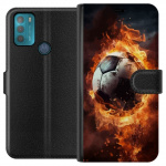Plånboksfodral till Motorola Moto G50 med Fotboll motiv