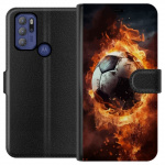Plånboksfodral till Motorola Moto G60S med Fotboll motiv