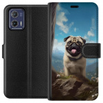 Plånboksfodral till Motorola Moto G73 med Glad Hund motiv Plånboksfodral till Motorola Moto G73 med Glad Hund motiv