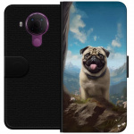 Plånboksfodral till Nokia 5.4 med Glad Hund motiv Plånboksfodral till Nokia 5.4 med Glad Hund motiv