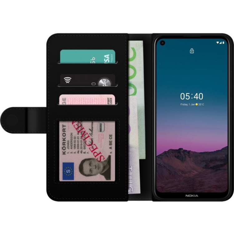 Plånboksfodral till Nokia 5.4 med Nalle motiv