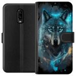 Plånboksfodral till OnePlus 6T med Varg motiv