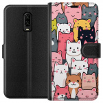 Plånboksfodral till OnePlus 6T med Kattmönster motiv