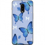 Mobilskal till OnePlus 6T med Blå fjärillar motiv