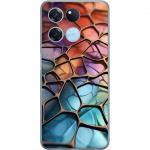 Mobilskal till OnePlus Ace Racing med Metalliskt mönster motiv