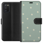 Plånboksfodral till Samsung Galaxy A02s med Prästkragar motiv