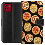 Plånboksfodral till Samsung Galaxy A03 med Pizza motiv