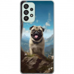 Mobilskal till Samsung Galaxy A73 5G med Glad Hund motiv