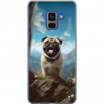 Mobilskal till Samsung Galaxy A8 (2018) med Glad Hund motiv