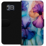 Plånboksfodral till Samsung Galaxy Alpha med Magiska blommor motiv