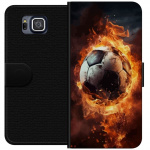 Plånboksfodral till Samsung Galaxy Alpha med Fotboll motiv