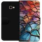 Plånboksfodral till Samsung Galaxy J4+ med Metalliskt mönster motiv