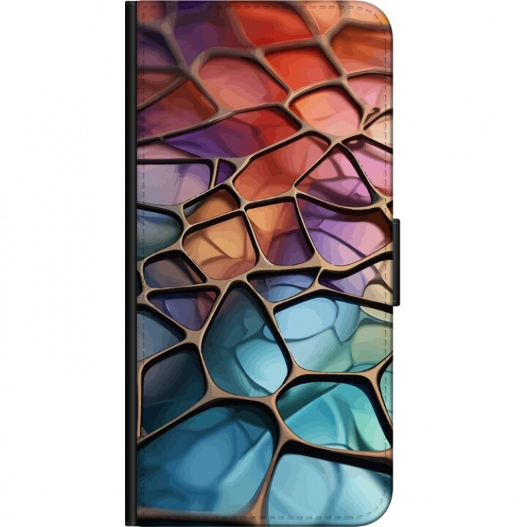Plånboksfodral till Samsung Galaxy J4+ med Metalliskt mönster motiv