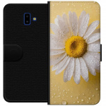 Plånboksfodral till Samsung Galaxy J6+ med Porslinsblomma motiv