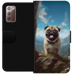 Plånboksfodral till Samsung Galaxy Note20 med Glad Hund motiv