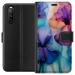 Plånboksfodral till Sony Xperia 10 III med Magiska blommor motiv