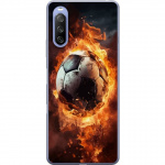 Mobilskal till Sony Xperia 10 III med Fotboll motiv Mobilskal till Sony Xperia 10 III med Fotboll motiv