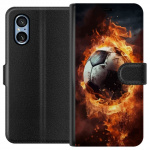Plånboksfodral till Sony Xperia 5 V med Fotboll motiv